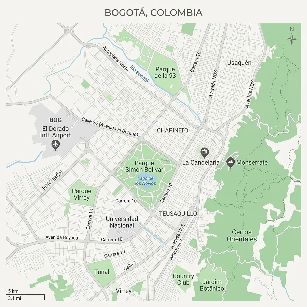 Bogota Map Mockup